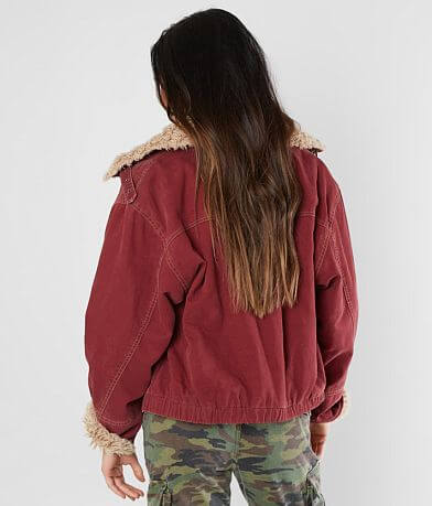 Free People Owen Sherpa Denim Jacket back view