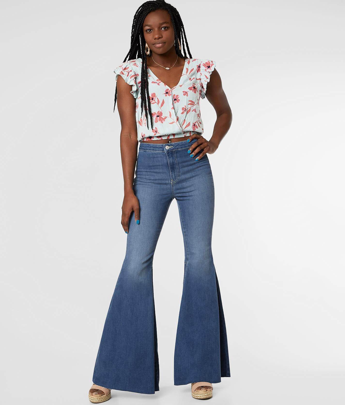 just float on flare jeans