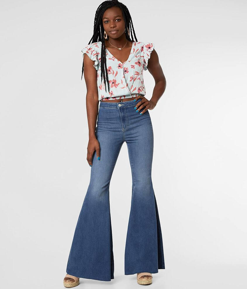 Free People Just Float On Flare Stretch Jean front view