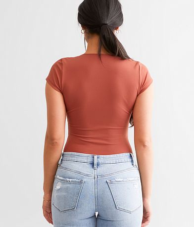Free People Square Eyes Bodysuit back view