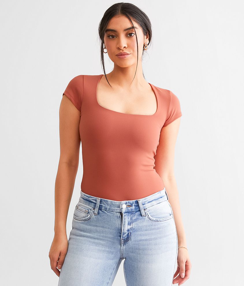 Free People Square Eyes Bodysuit front view