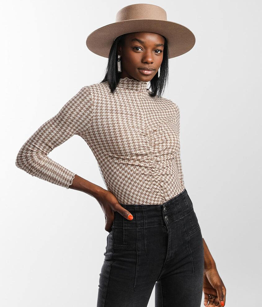 Free People Little Crush Houndstooth Top front view