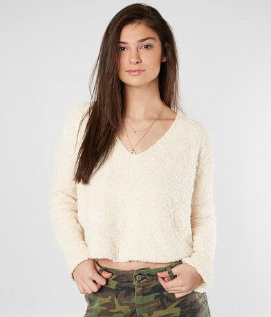 Free People Popcorn Cropped Sweater full right side view