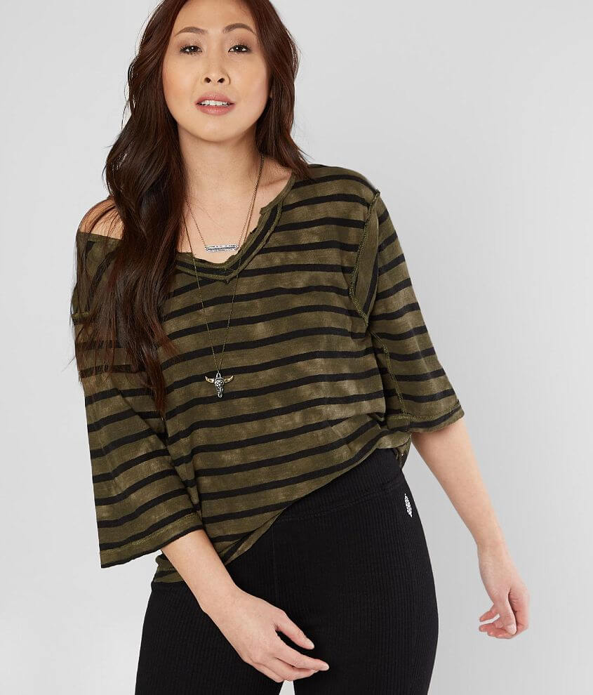 Free People Head In The Clouds Striped Top