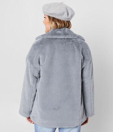 Free People Solid Kate Faux Fur Coat back view