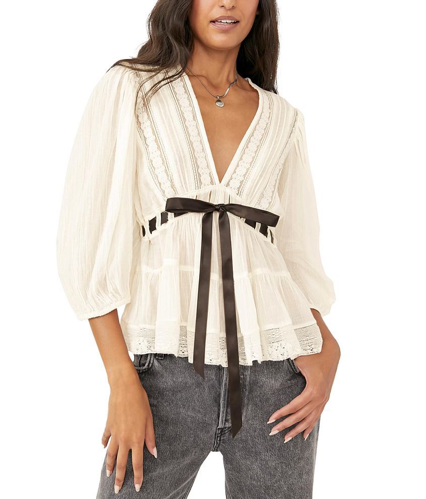 Embraceable Cool Nights Cap Sleeve Popover Pajama Top Finery Ivory