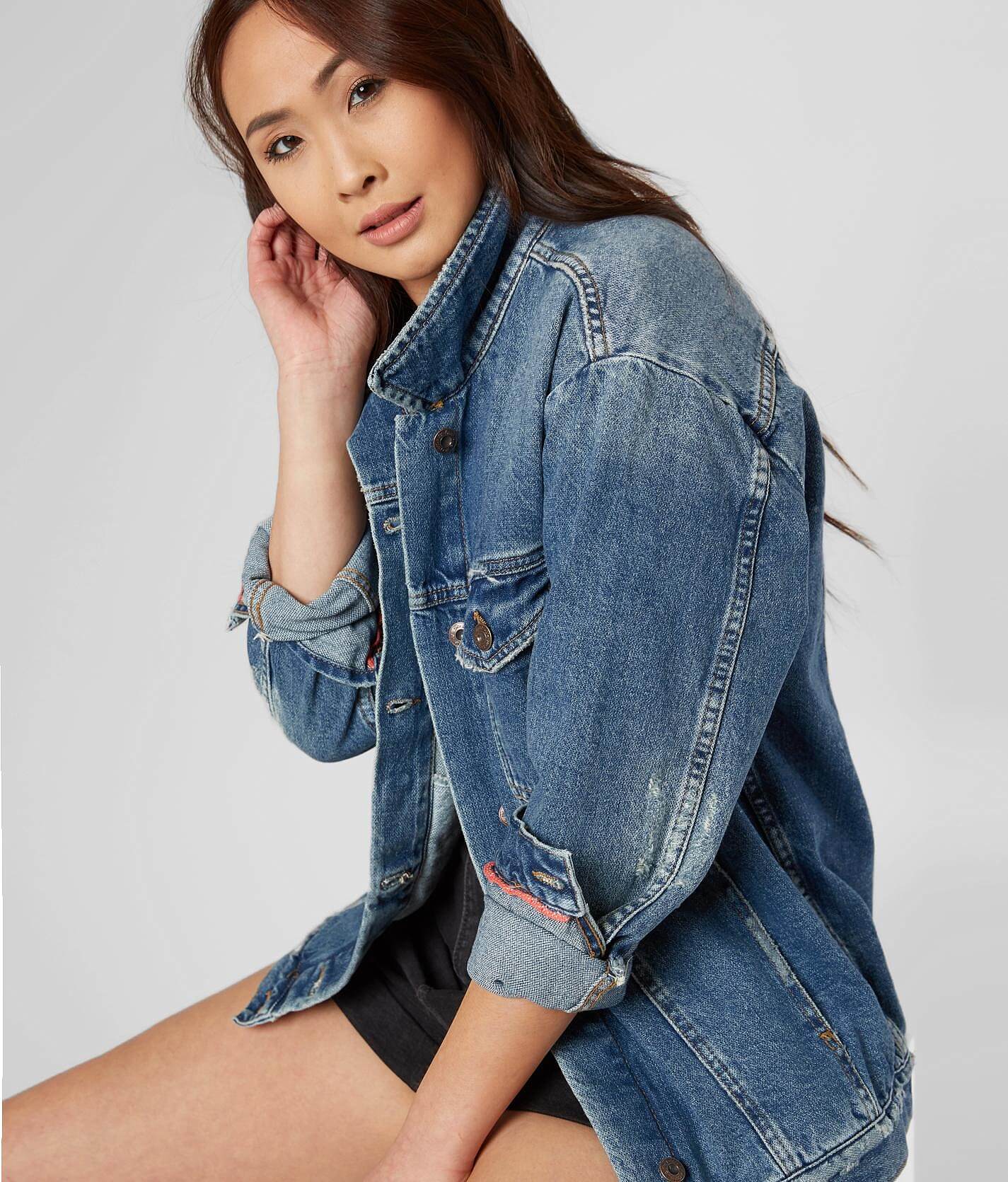 Free People Ramona Denim Trucker Jacket 