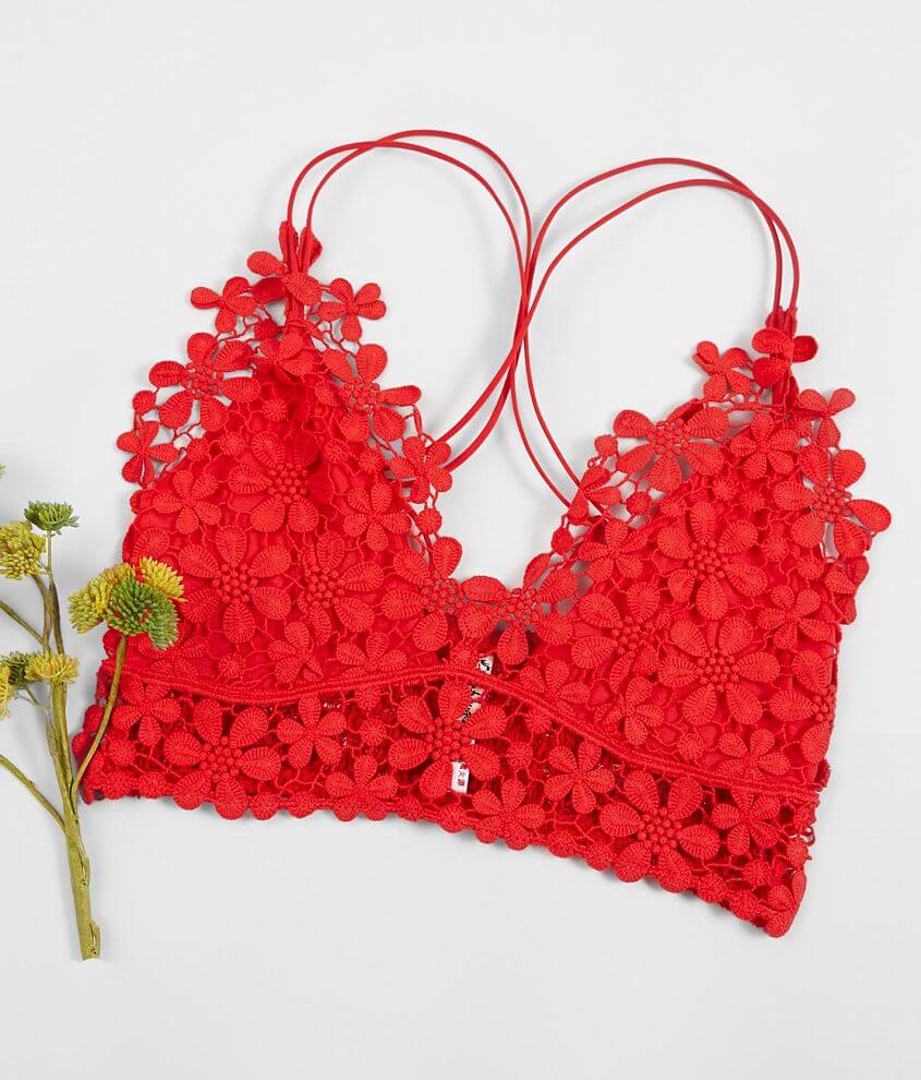 Free People Miss Dazie Bralette - Women's Bandeaus/Bralettes in Red Hot