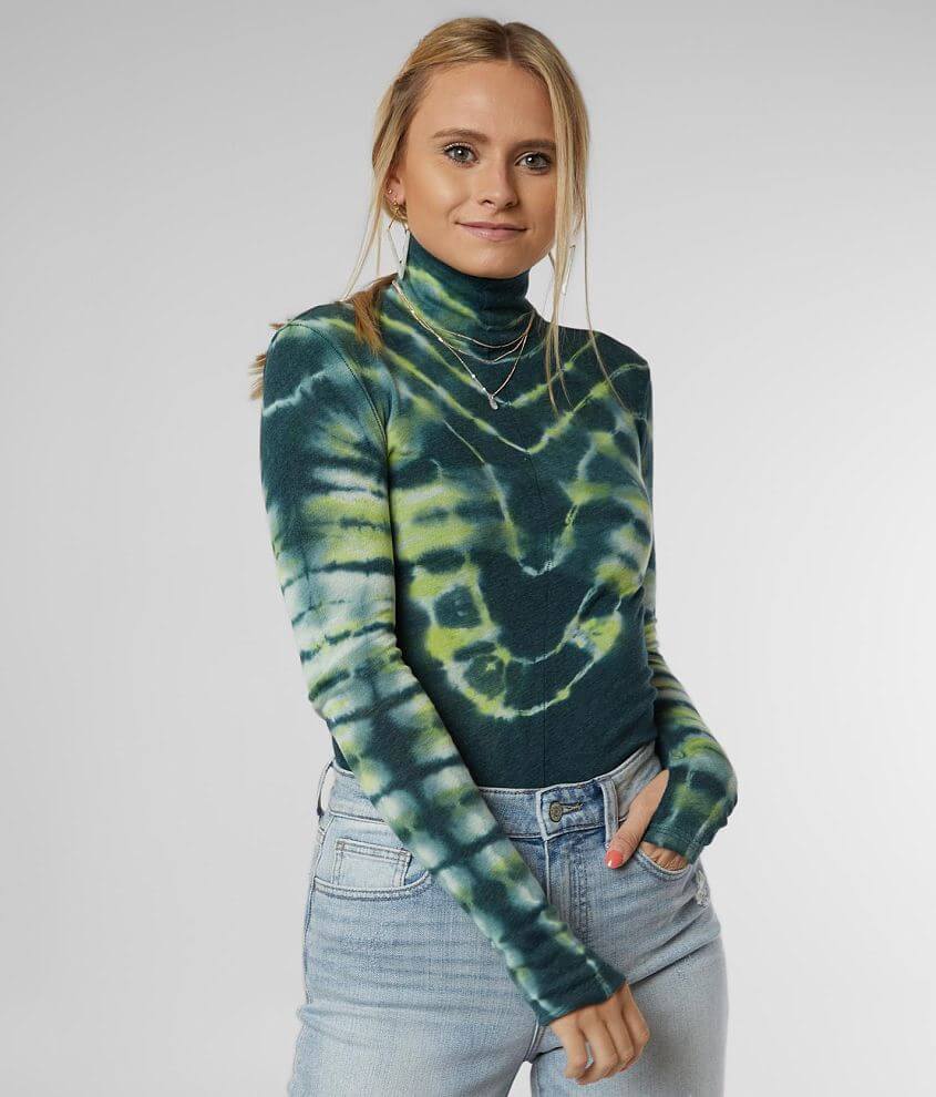 Free People Psychedelic Turtleneck Top front view