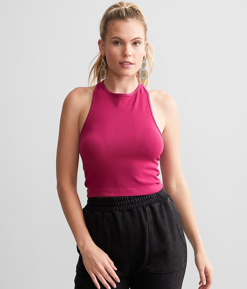 Free People Hayley Racerback Brami - Women's Tank Tops in Dreamy Mulberry