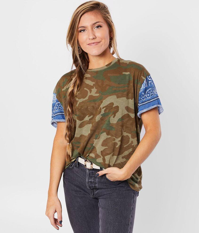 Free People Clarity Camo T-Shirt front view