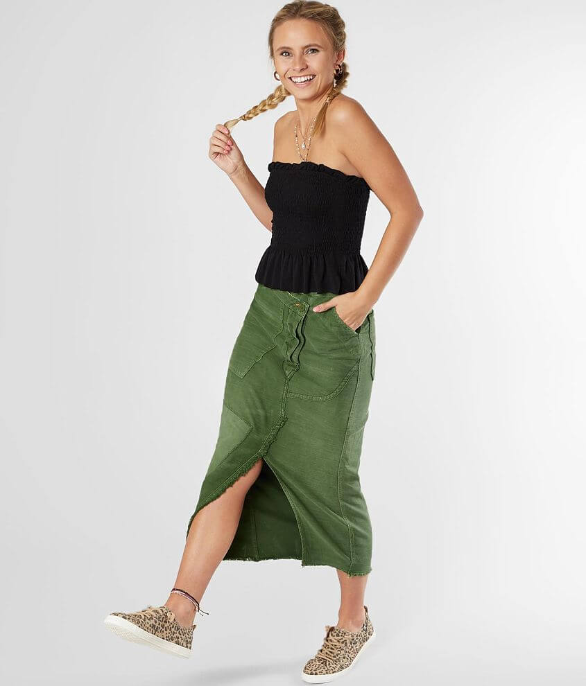 Free People Echo Midi Skirt front view