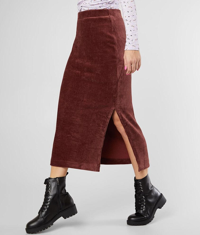 Free People Helen Rib Tube Skirt front view