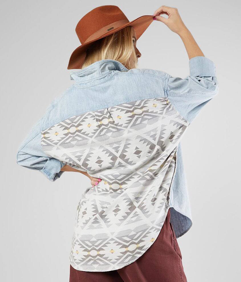 Free People Echo Rock Chambray Shirt front view