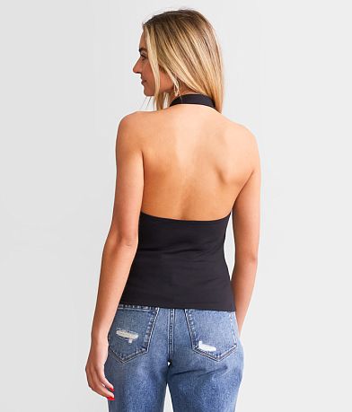 Free People Have It All Halter Tank Top BACK
