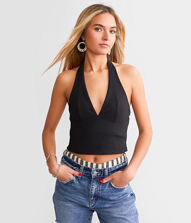 Free People Have It All Halter Tank Top FULL_LEFT_SIDE