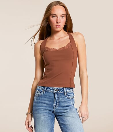 Free People Looking Good Cami Tank Top front view
