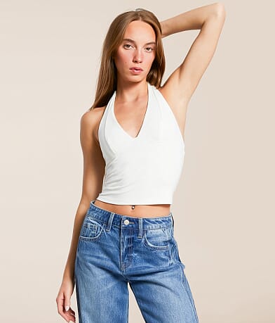 Free People Still There Halter Tank Top front view