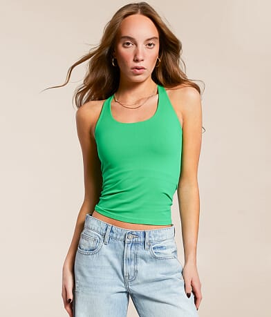 Free People Clean Lines Racerback Tank Top front view