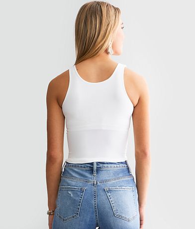 Free People Clean Lines Cropped Cami Tank Top back view