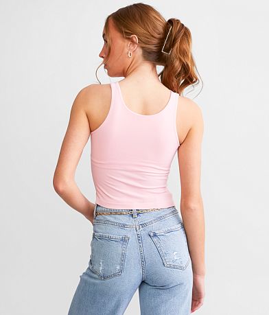 Free People Clean Lines Cropped Cami Tank Top BACK
