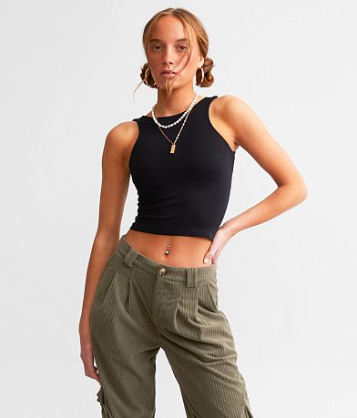 Free People Intimately Clean Lines Cropped Tank Top front view