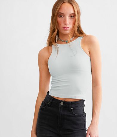 Free People Intimately Clean Lines Cropped Tank Top front view