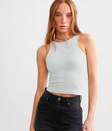 Gathered-bust cropped T-shirt, Twik