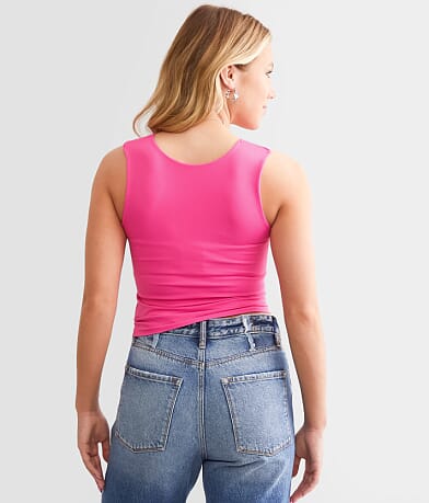 Free People Clean Lines Cropped Muscle Cami Tank Top BACK