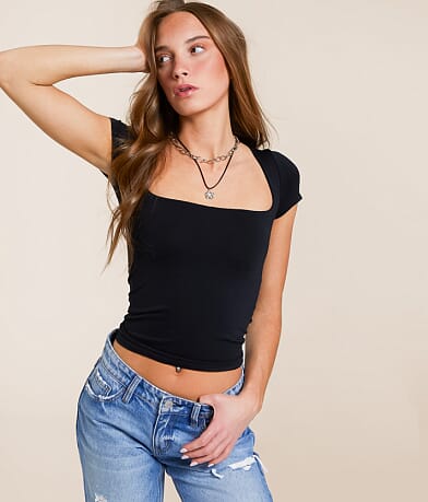 Free People Clean Lines Baby T-Shirt front view