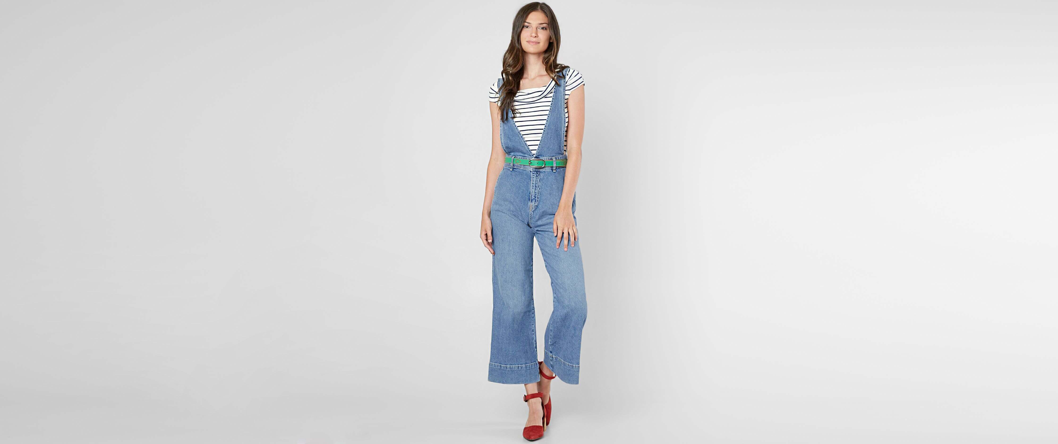 free people denim jumpsuit