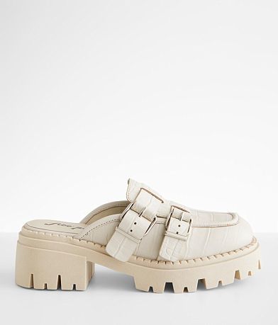 Free People Lyra Leather Mule Loafer Shoe front view
