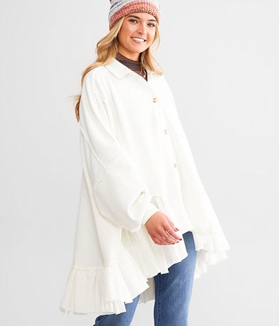 Free People Oversized Tunic Sweatshirt Shirt full right side view