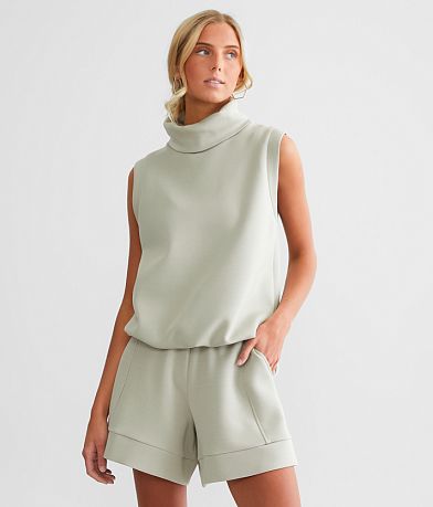 Varley Leigh Turtleneck Tank Top full left side view