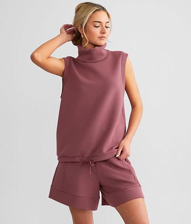 Varley Leigh Turtleneck Tank Top misc detail 2 view