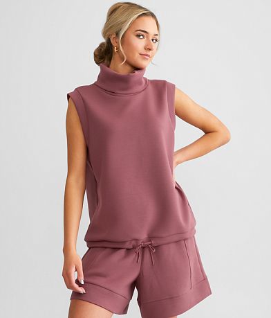 Varley Leigh Turtleneck Tank Top full left side view