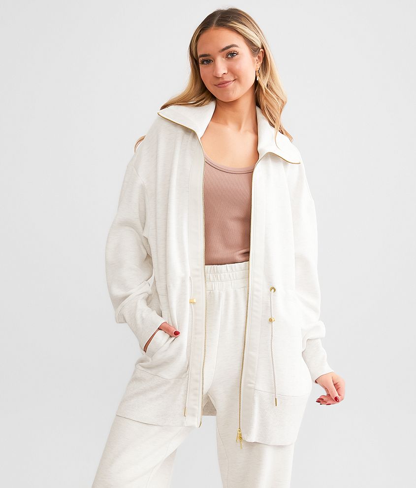 Varley Ridgefield Longline Jacket - Women's Activewear in Ivory