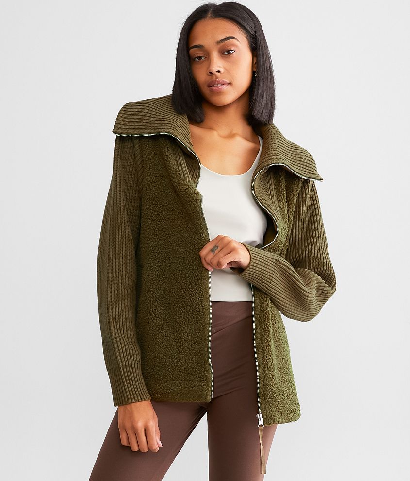 Varley Ardley Sherpa Jacket - Women's Coats/Jackets in Dark Olive