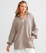 Varley Fulham Longline Pullover - Women's Activewear in Cinder