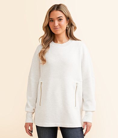 Varley Paige Longline Oversized Sweat Pullover front view