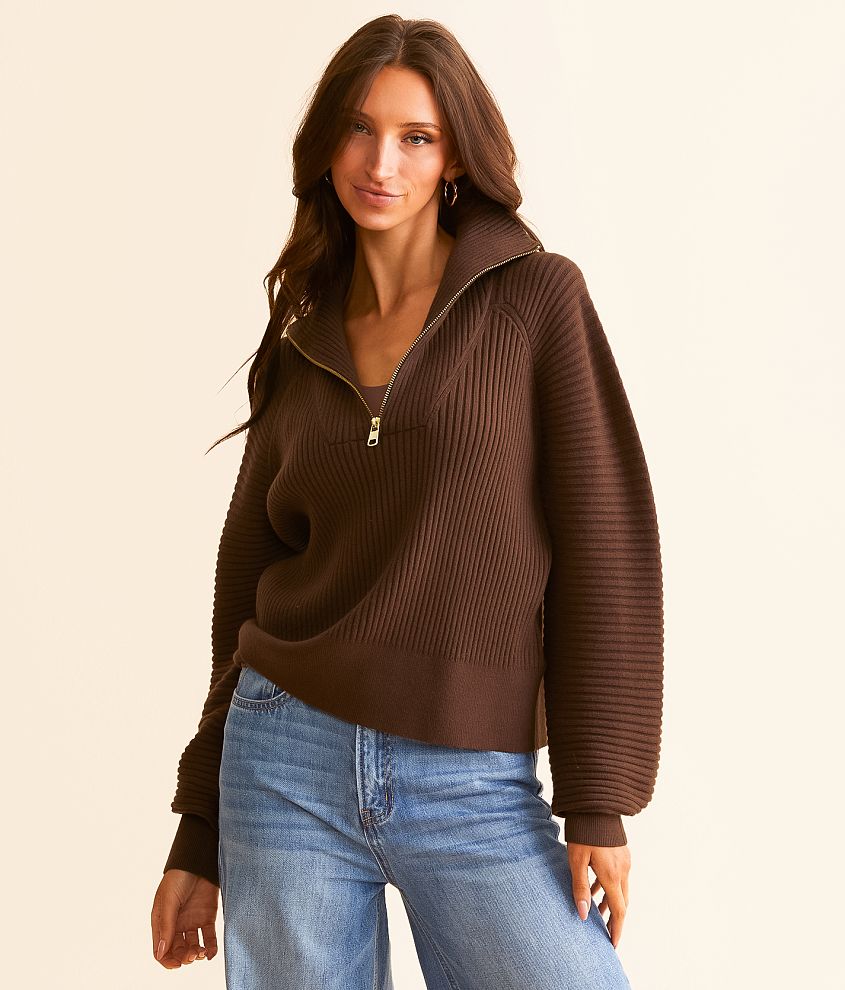 Varley Reid Half Zip Sweater front view