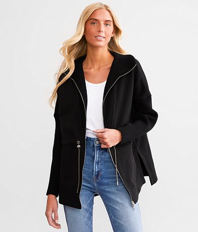 Varley Cotswold Longline Sweat Cardigan front view