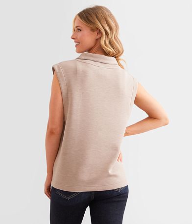 Varley Magnolia Half Zip Tank Top BACK