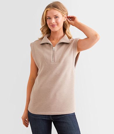 Varley Magnolia Half Zip Tank Top FULL_LEFT_SIDE