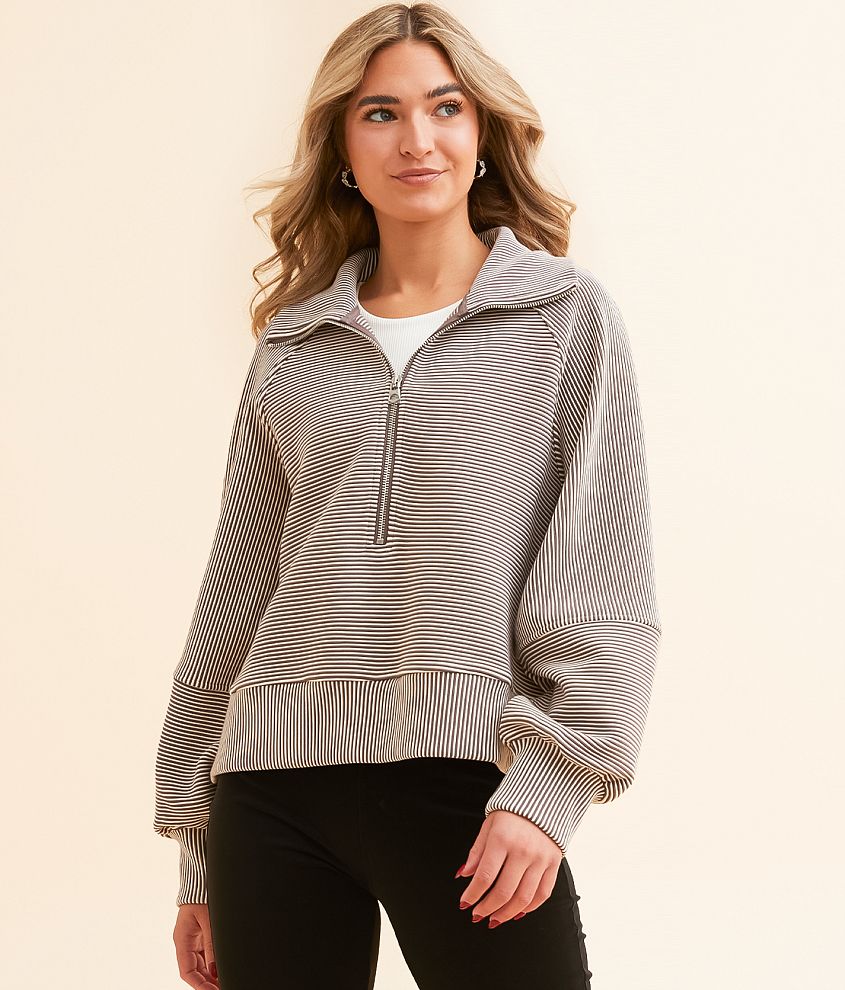 Varley Milano Striped Pullover front view