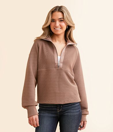 Varley Lismore Half Zip Sweat Pullover front view