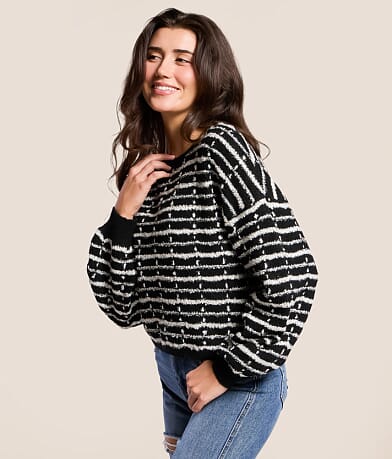 Willow & Root Lurex Striped Sweater front view