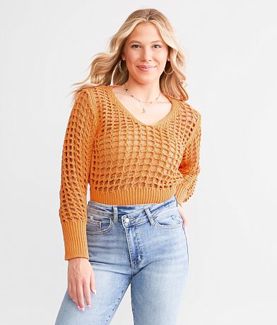 Willow &amp; Root Open Stitch Sweater full right side view