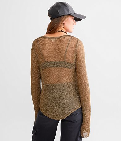Gilded Intent Textured Metallic Top BACK