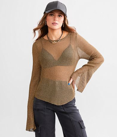 Gilded Intent Textured Metallic Top FULL_RIGHT_SIDE